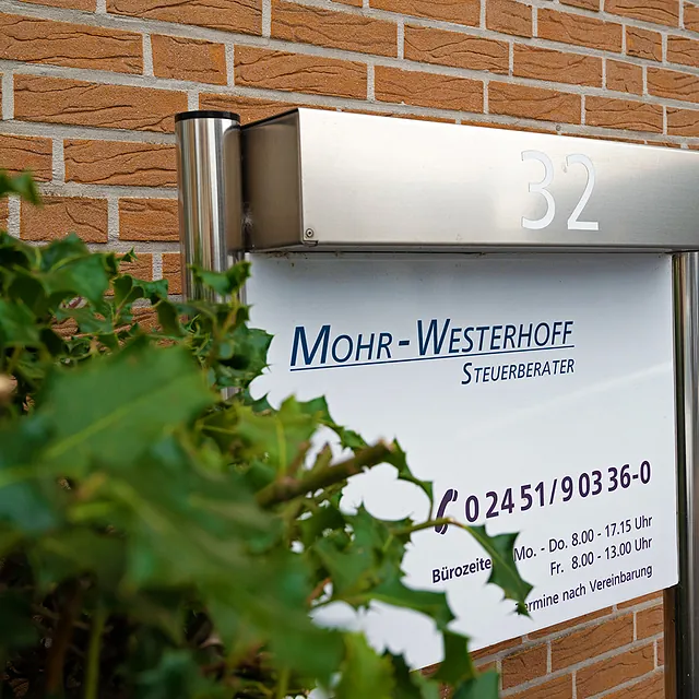 Mohr und Westerhoff Schild Eingang